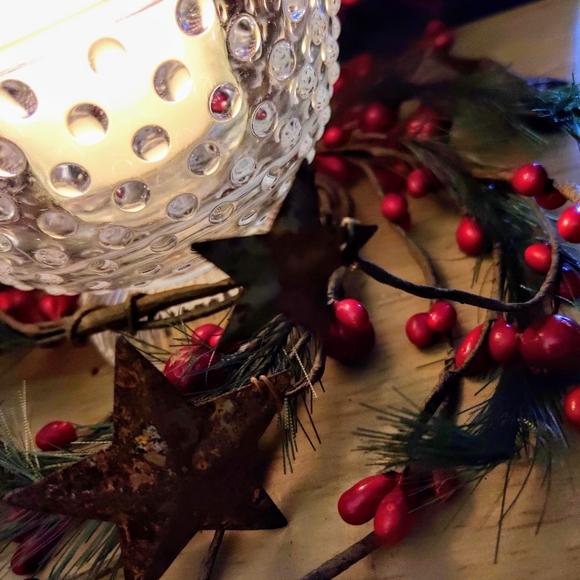 Rustic Christmas Candle Rings - Picture 2 of 4
